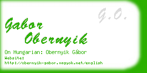 gabor obernyik business card